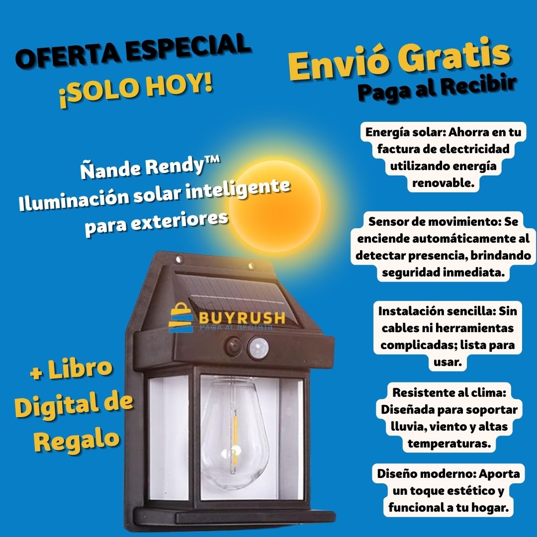 EcoLuz Solar™ ilumina tu hogar sin gastar energía ¡Más Regalo!